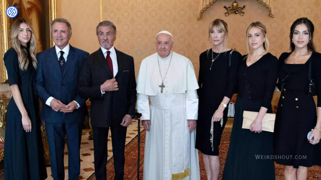 Pope and Sylvester Stallone Spar